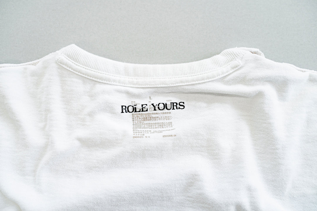 【ROLE YOURS】半袖Tシャツ / ホワイト / レディースMサイズ相当