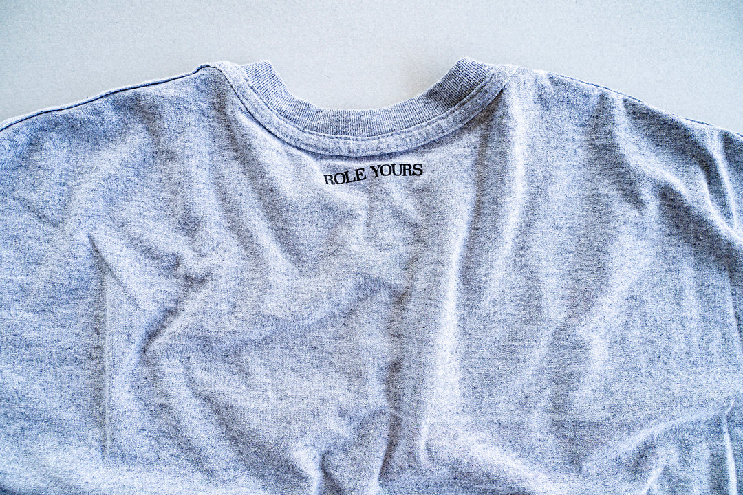 【ROLE YOURS】半袖Tシャツ / グレー / メンズXLサイズ相当