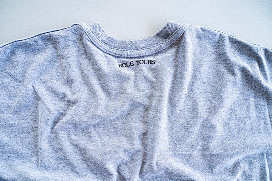 【ROLE YOURS】半袖Tシャツ / グレー / メンズXLサイズ相当