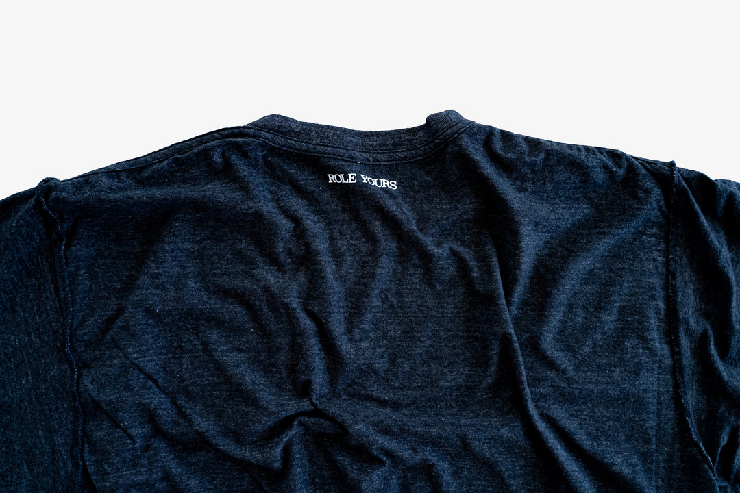 【ROLE YOURS】半袖Tシャツ / ダークネイビー / メンズLサイズ相当