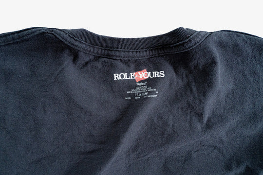 【ROLE YOURS】半袖Tシャツ / ブラック / メンズ3Lサイズ相当
