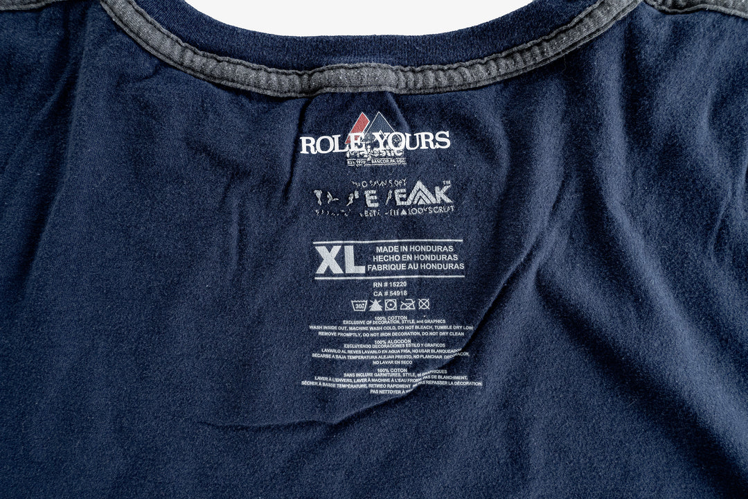 【ROLE YOURS】半袖Tシャツ / ダークネイビー / メンズXLサイズ相当