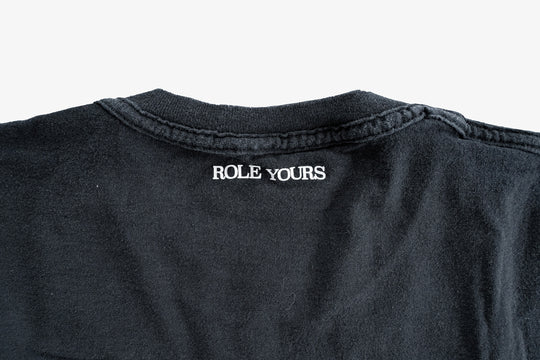 【ROLE YOURS】半袖Tシャツ / ブラック / メンズLサイズ相当