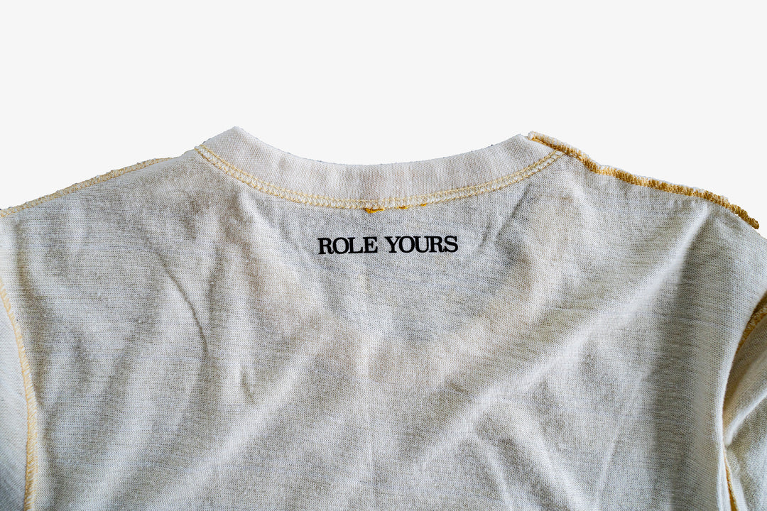 【ROLE YOURS】半袖Tシャツ / クリーム / レディースXSサイズ相当