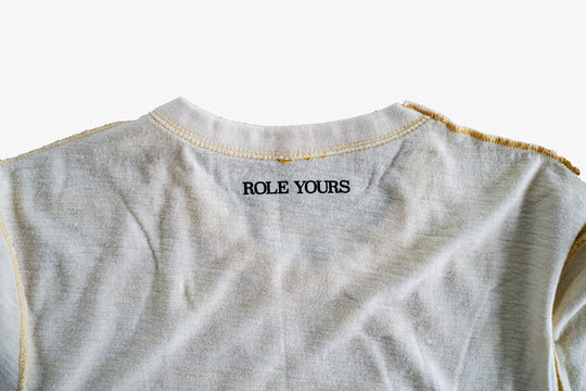 【ROLE YOURS】半袖Tシャツ / クリーム / レディースXSサイズ相当