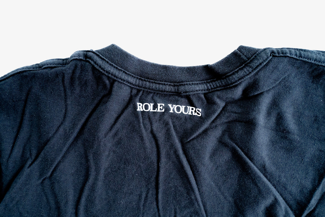 【ROLE YOURS】半袖Tシャツ / ブラック / レディースMサイズ相当