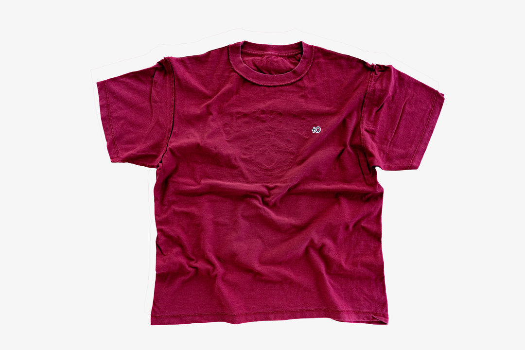 【ROLE YOURS】半袖Tシャツ / ワインレッド / メンズMサイズ相当