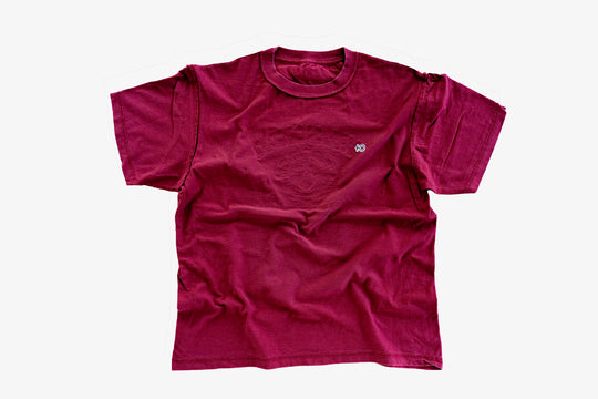 【ROLE YOURS】半袖Tシャツ / ワインレッド / メンズMサイズ相当