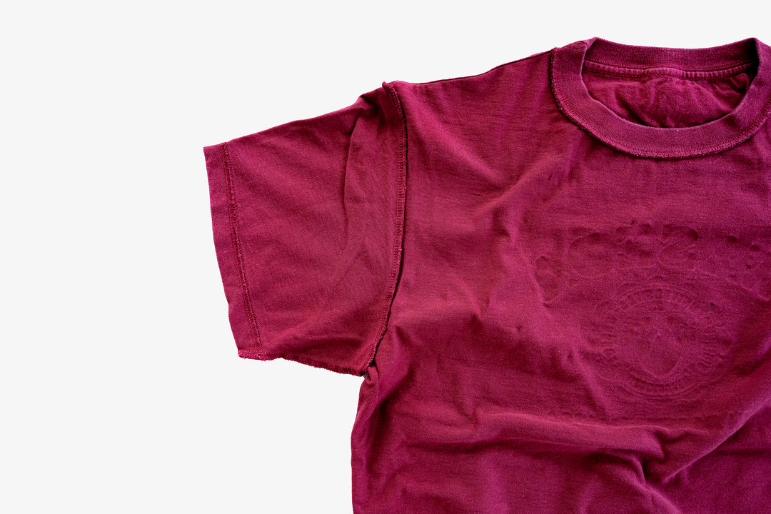 【ROLE YOURS】半袖Tシャツ / ワインレッド / メンズMサイズ相当