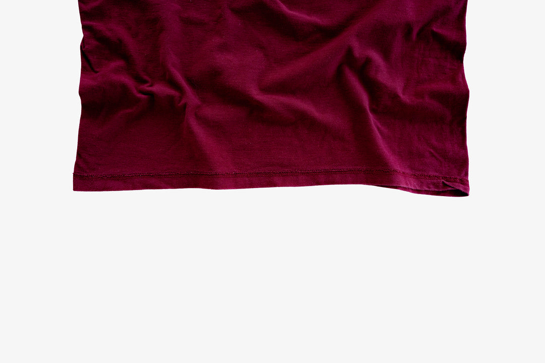 【ROLE YOURS】半袖Tシャツ / ワインレッド / メンズMサイズ相当