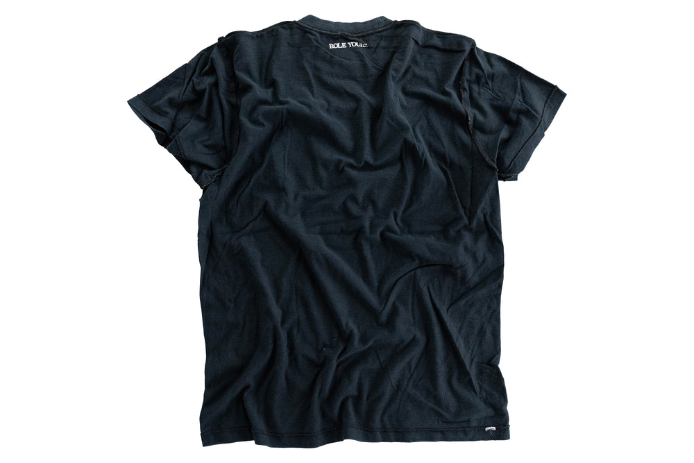 【ROLE YOURS】半袖Tシャツ / ブラック / レディースMサイズ相当