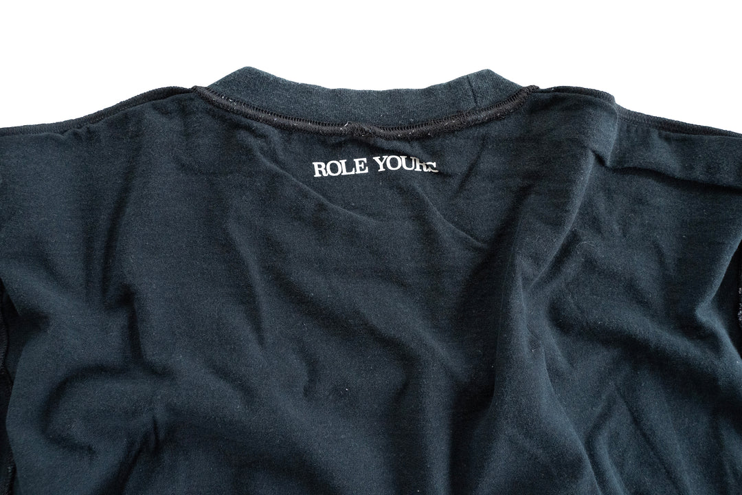 【ROLE YOURS】半袖Tシャツ / ブラック / レディースMサイズ相当