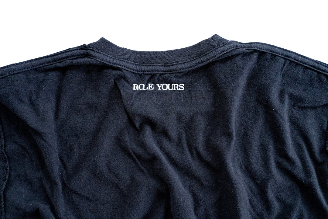 【ROLE YOURS】半袖Tシャツ / ブラック / メンズSサイズ相当