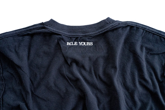 【ROLE YOURS】半袖Tシャツ / ブラック / メンズSサイズ相当