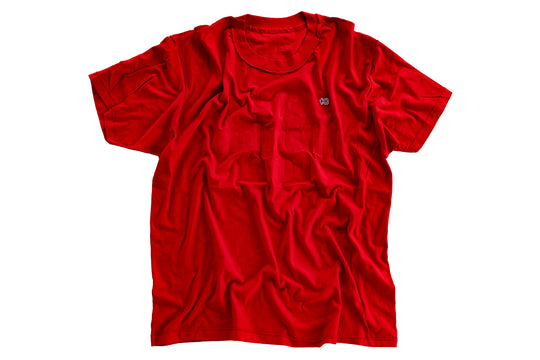 【ROLE YOURS】半袖Tシャツ / レッド / メンズXLサイズ相当