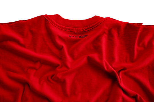 【ROLE YOURS】半袖Tシャツ / レッド / メンズXLサイズ相当