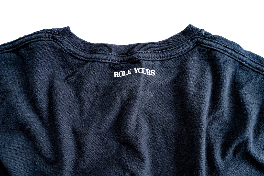 【ROLE YOURS】半袖Tシャツ / ブラック / メンズXLサイズ相当