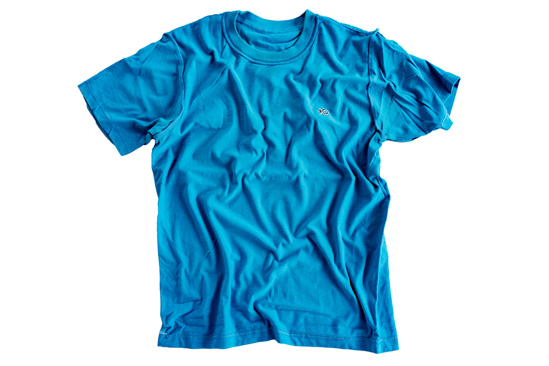 【ROLE YOURS】半袖Tシャツ / サックスブルー / レディースMサイズ相当