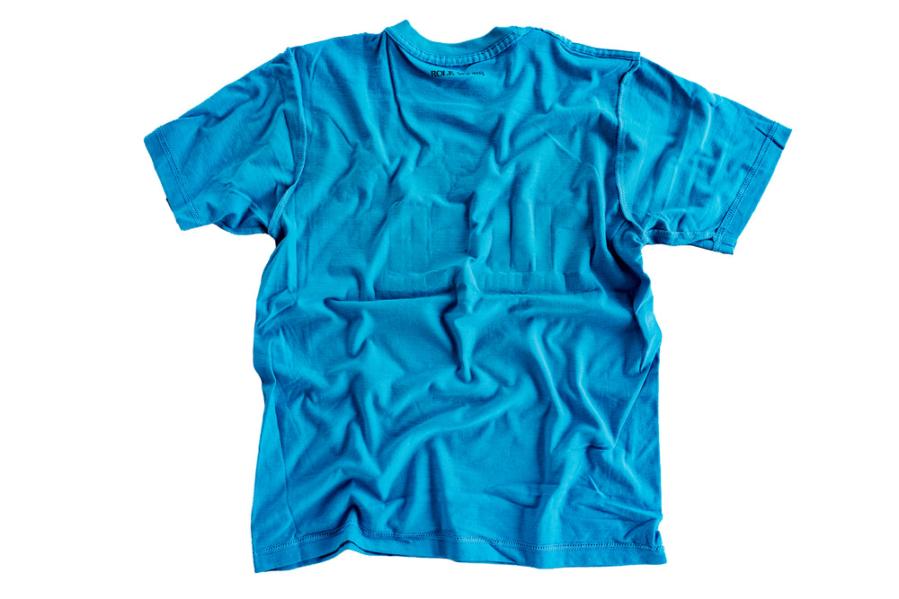 【ROLE YOURS】半袖Tシャツ / サックスブルー / レディースMサイズ相当