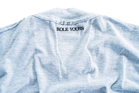 【ROLE YOURS】半袖Tシャツ / グレー / メンズMサイズ相当