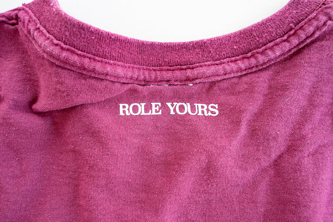 【ROLE YOURS】半袖Tシャツ / ワインレッド / メンズXLサイズ相当