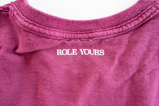【ROLE YOURS】半袖Tシャツ / ワインレッド / メンズXLサイズ相当