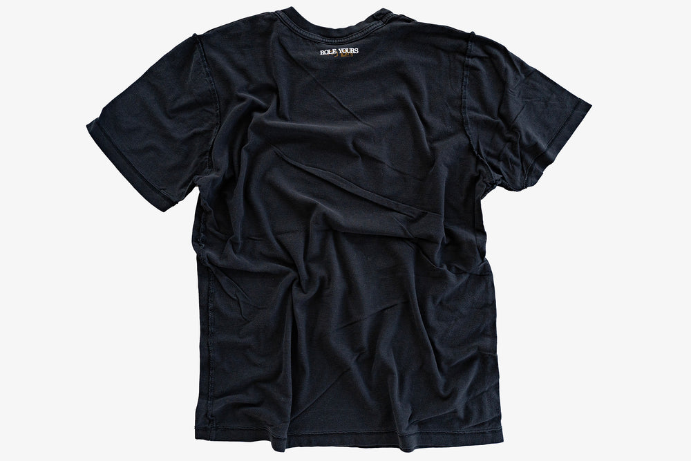 【ROLE YOURS】半袖Tシャツ / ブラック / メンズSサイズ相当