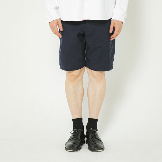 【フォーマルな見た目なのに疲れない穿き心地】「着たくないのに、毎日着てしまう」ショートパンツ/ ダークネイビー